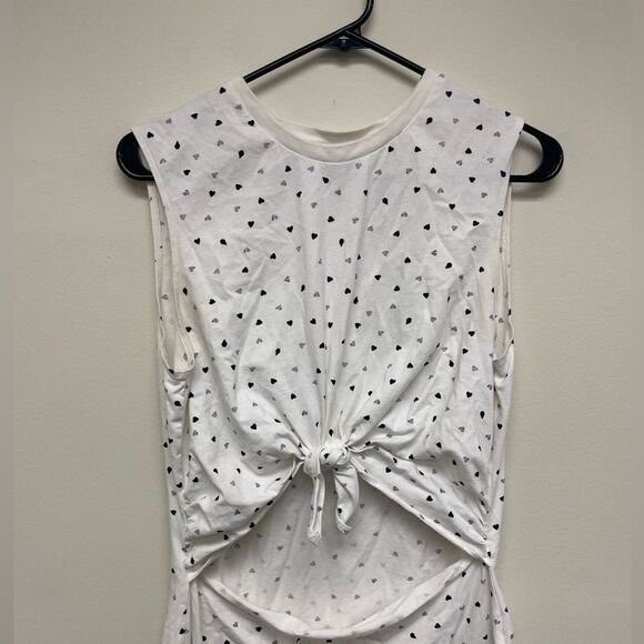 Volcom Women's White Last Drink Cutout Pullover Tie Waist Minidress Size L - Picture 3 of 7